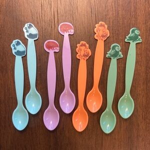 Set of 8 Animal Baby Spoons